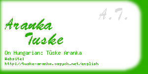 aranka tuske business card